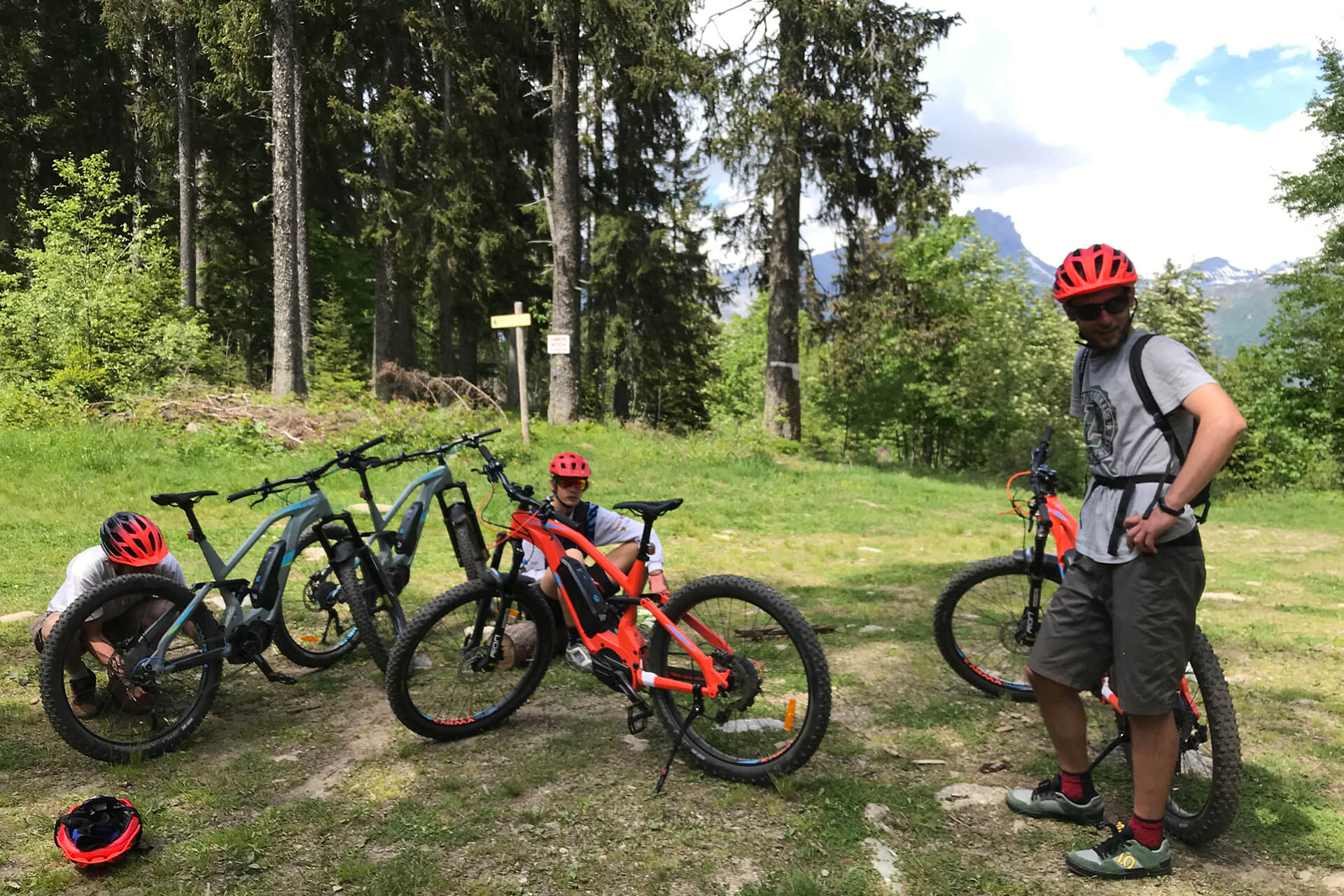 Different types of bikes available for rent for mountain rides in France